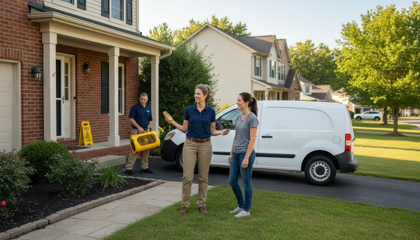 Residential water damage restoration in Holmes, PA